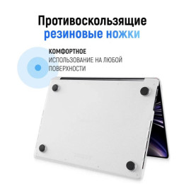 Чехол-накладка Gurdini для Macbook Air 15" M2 A2941 Textured Dot Series, White