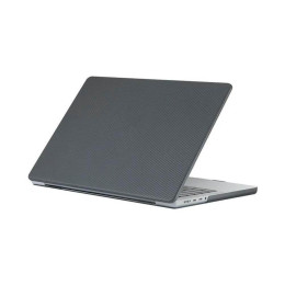 Чехол-накладка Gurdini для Macbook Air 13" (2018-2021) пластик под карбон, черный