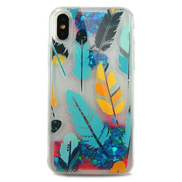 Чехол iPhone XS Max Life Style Перья