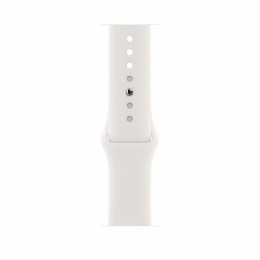 Apple Watch S6 44mm Silver Aluminum Case / White Sport Band