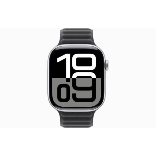 Часы Apple Watch Series 10, 46 мм Magnetic Link (серебристый/черный), размер S/M в рассрочку без первоначального взноса и переплат