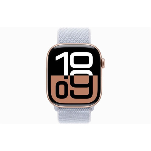 Часы Apple Watch Series 10, 46 мм Sport Loop (розовое золото/голубой) в рассрочку без первоначального взноса и переплат