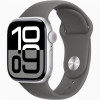 Часы Apple Watch Series 10, 46 мм Sport Band (серебристый/серый), размер S/M