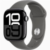 Часы Apple Watch Series 10, 46 мм Sport Band (угольно-черный/серый), размер S/M