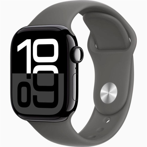 Часы Apple Watch Series 10, 46 мм Sport Band (угольно-черный/серый), размер M/L в рассрочку без первоначального взноса и переплат