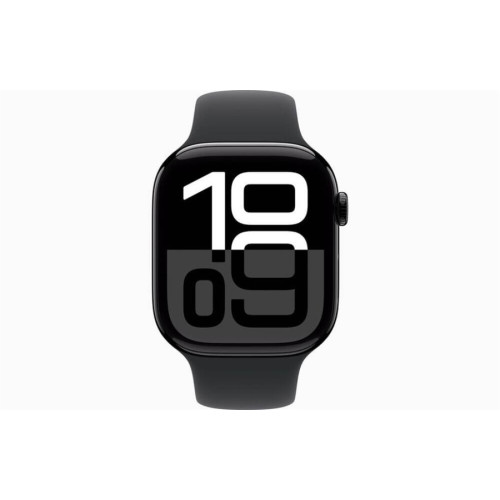 Часы Apple Watch Series 10, 46 мм Sport Band (угольно-черный/черный), размер M/L в рассрочку без первоначального взноса и переплат