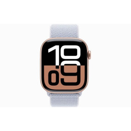Часы Apple Watch Series 10, 42 мм Sport Loop (розовое золото/голубой)