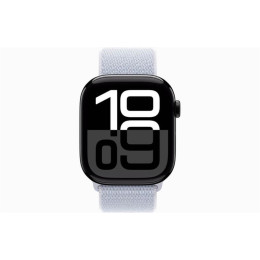 Часы Apple Watch Series 10, 42 мм Sport Loop (угольно-черный/голубой)