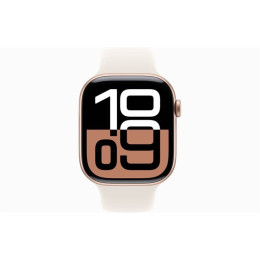 Часы Apple Watch Series 10, 42 мм Sport Band (розовое золото/сияющая звезда), размер S/M