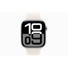 Часы Apple Watch Series 10, 42 мм Sport Band (серебристый/сияющая звезда), размер S/M