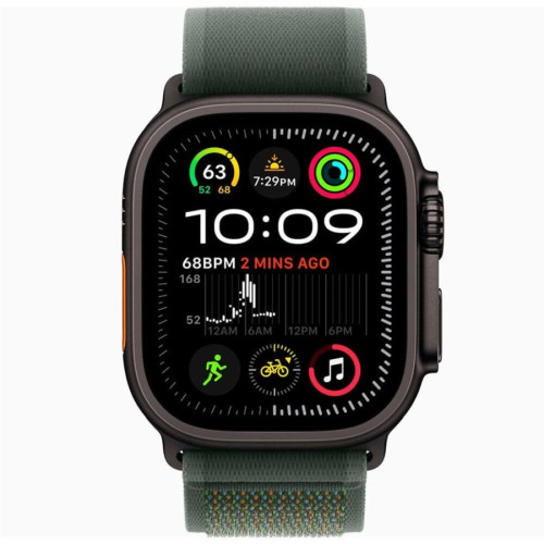 Часы Apple Watch Ultra 2 GPS + Cellular, 49 мм Trail Loop (черный/зеленый), размер M/L в рассрочку без первоначального взноса и переплат