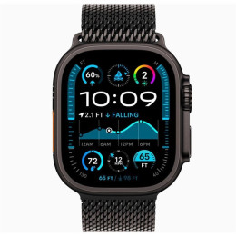 Часы Apple Watch Ultra 2 GPS + Cellular, 49 мм Milanese Loop (черный), размер M