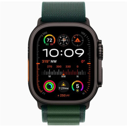 Часы Apple Watch Ultra 2 GPS + Cellular, 49 мм Alpine Loop (черный/темно-зеленый), размер M