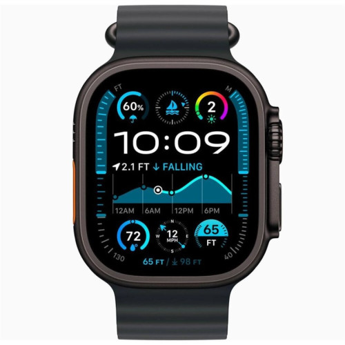 Часы Apple Watch Ultra 2 GPS + Cellular, 49 мм Ocean Band (черный/черный) в рассрочку без первоначального взноса и переплат