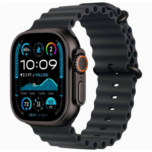 Часы Apple Watch Ultra 2 GPS + Cellular, 49 мм Ocean Band (черный/черный) в рассрочку без первоначального взноса и переплат
