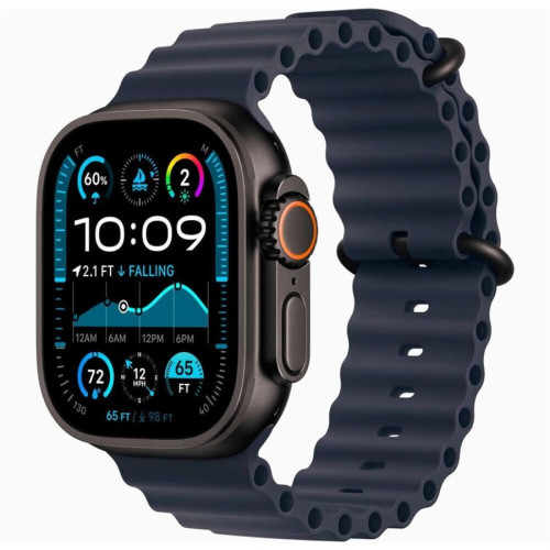 Часы Apple Watch Ultra 2 GPS + Cellular, 49 мм Ocean Band (черный/темно-синий) в рассрочку без первоначального взноса и переплат