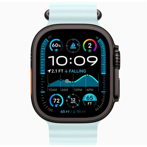Часы Apple Watch Ultra 2 GPS + Cellular, 49 мм Ocean Band (черный/ледяной белый) в рассрочку без первоначального взноса и переплат