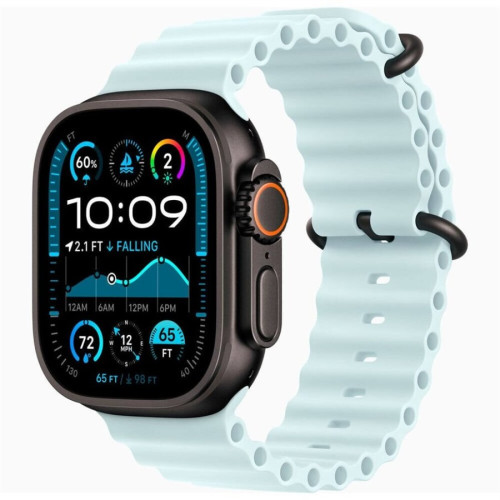 Часы Apple Watch Ultra 2 GPS + Cellular, 49 мм Ocean Band (черный/ледяной белый) в рассрочку без первоначального взноса и переплат