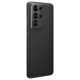 Чехол-накладка Samsung Galaxy S21 Ultra Leather Cover Black
