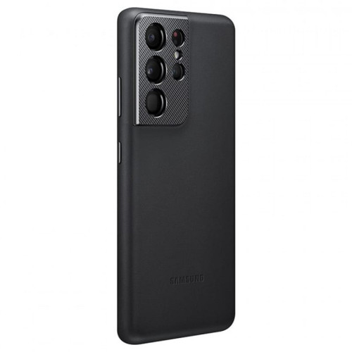 Чехол-накладка Samsung Galaxy S21 Ultra Leather Cover Black в рассрочку без первоначального взноса и переплат