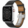 Apple Watch Hermès S6 44mm (Cellular) Silver Stainless Steel Case / Noir Single Tour Deployment Buckle в рассрочку
