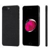 Чехол iPhone 7/8 Plus Pitaka MagEZ Case Черно-Серый (в полоску)/Кевлар (арамид) в рассрочку