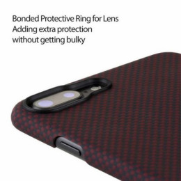 Чехол iPhone 7/8 Plus Pitaka MagEZ Case Черно-Красный(шахматное плетение)/Кевлар (арамид)
