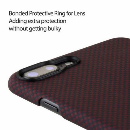 Чехол iPhone 7/8 Plus Pitaka MagEZ Case Черно-Красный(шахматное плетение)/Кевлар (арамид) в рассрочку без первоначального взноса и переплат