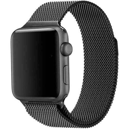 Ремешок для Apple Watch 38/40mm Milanese Loop Black в рассрочку без первоначального взноса и переплат