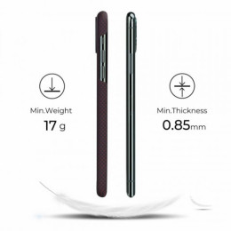Чехол iPhone 11 Pro Max Pitaka Черно-Красный (шахматное плетение)/Кевлар (арамид)