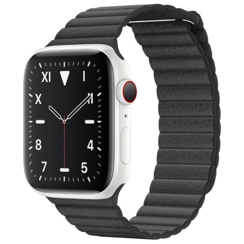Apple Watch S5 44mm (Cellular) White Ceramic Case / Black Leather Loop в рассрочку без первоначального взноса и переплат