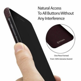 Чехол iPhone 7/8 Plus Pitaka MagEZ Case Черно-Красный(шахматное плетение)/Кевлар (арамид)