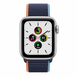 Apple Watch SE 40mm (Cellular) Silver Aluminum Case / Deep Navy Sport Loop