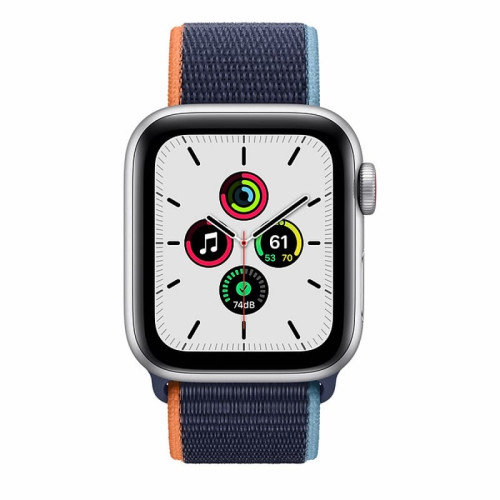 Apple Watch SE 40mm (Cellular) Silver Aluminum Case / Deep Navy Sport Loop в рассрочку без первоначального взноса и переплат