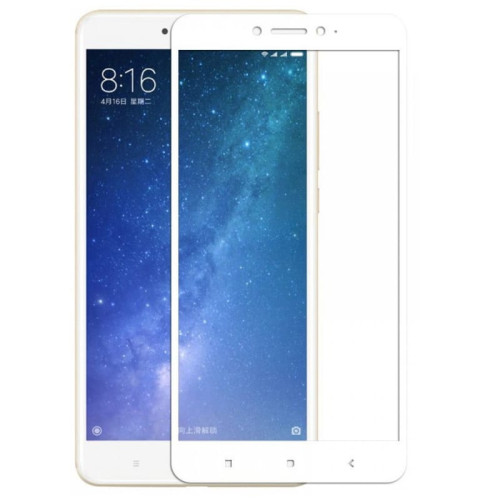 Защитное стекло 3D для Xiaomi Mi Max 3 Белое в рассрочку без первоначального взноса и переплат