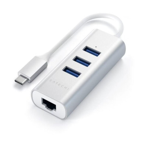 Адаптер Satechi Type-C 2 in 1 Port 3-USB-A Silver в рассрочку без первоначального взноса и переплат