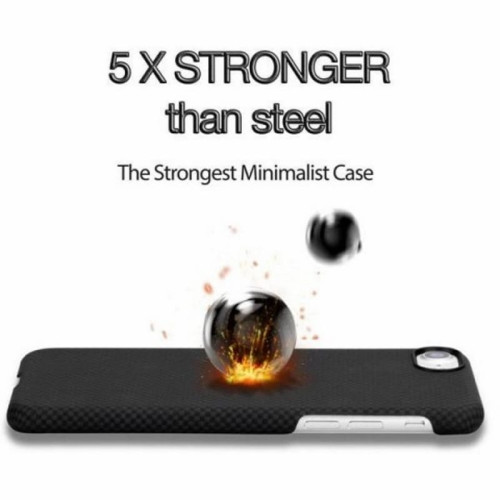 Чехол iPhone 7/8/SE(2020) Pitaka MagEZ Case Черно-Серый(шахматное плетение)/Кевлар (арамид) в рассрочку без первоначального взноса и переплат
