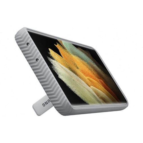 Чехол-накладка Samsung Galaxy S21 Ultra Protective Standing Cover Silver в рассрочку без первоначального взноса и переплат