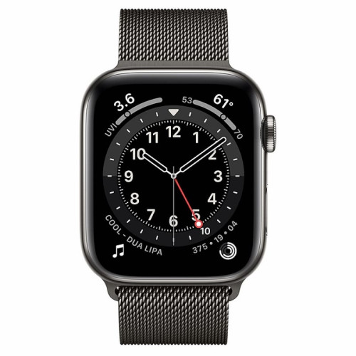 Apple Watch S6 44mm (Cellular) Graphite Stainless Steel Case / Graphite Milanese Loop в рассрочку без первоначального взноса и переплат