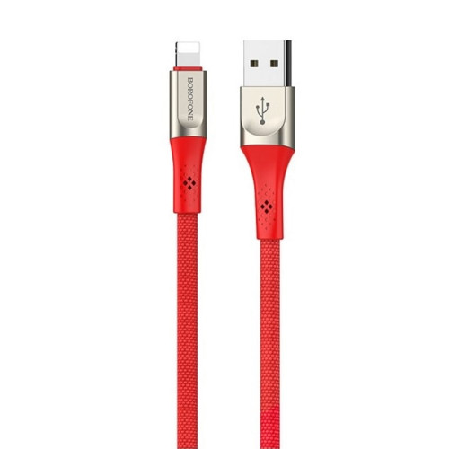 Кабель USB - Lightning / Borofone BU7 / 1M / Красный в рассрочку без первоначального взноса и переплат