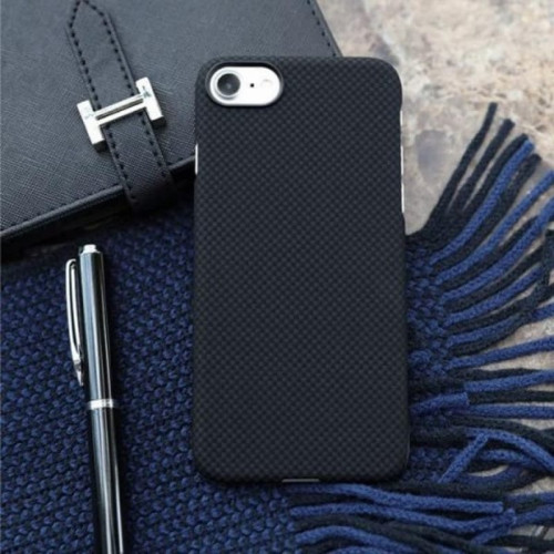 Чехол iPhone 7/8/SE(2020) Pitaka MagEZ Case Черно-Серый(шахматное плетение)/Кевлар (арамид) в рассрочку без первоначального взноса и переплат