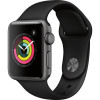 Apple Watch S3 38mm Space Gray Aluminum with Black Sport Band в рассрочку