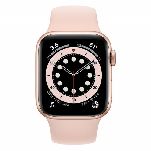 Apple Watch S6 40mm Gold Aluminum Case / Pink Sand Sport Band в рассрочку без первоначального взноса и переплат