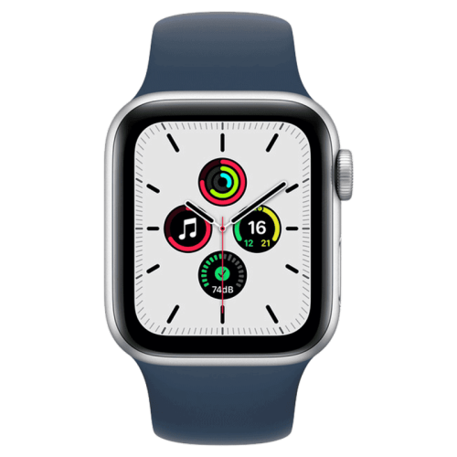 Apple Watch SE 40mm Silver Aluminum Case / Abyss Blue Sport Band в рассрочку без первоначального взноса и переплат
