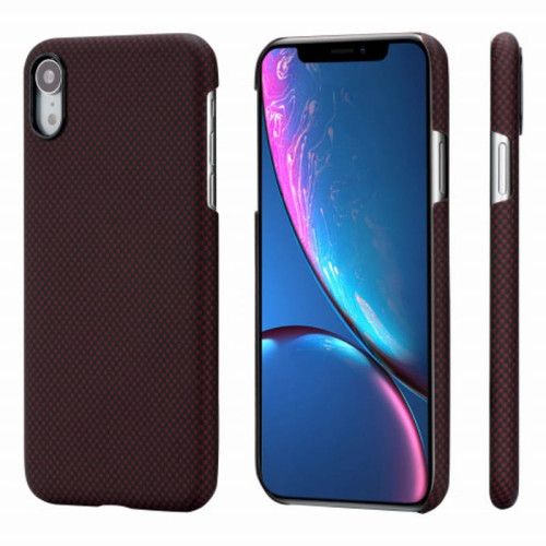 Чехол iPhone XR Pitaka MagEZ Case Черно-Красный (шахматное плетение)/Кевлар (арамид) в рассрочку без первоначального взноса и переплат