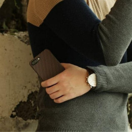 Чехол iPhone 7/8 Plus Pitaka MagEZ Case Розовое Золото (в полоску)/Кевлар (арамид)