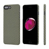 Чехол iPhone 7/8 Plus Pitaka MagEZ Case Черно-Зеленый (в полоску)/Кевлар (арамид) в рассрочку