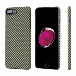 Чехол iPhone 7/8 Plus Pitaka MagEZ Case Черно-Зеленый (в полоску)/Кевлар (арамид)
