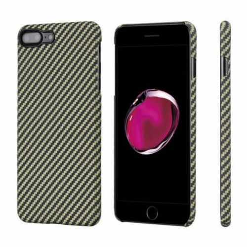 Чехол iPhone 7/8 Plus Pitaka MagEZ Case Черно-Зеленый (в полоску)/Кевлар (арамид) в рассрочку без первоначального взноса и переплат