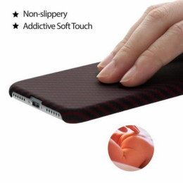 Чехол iPhone 7/8/SE(2020) Pitaka MagEZ Case Черно-Красный (в полоску)/Кевлар (арамид)